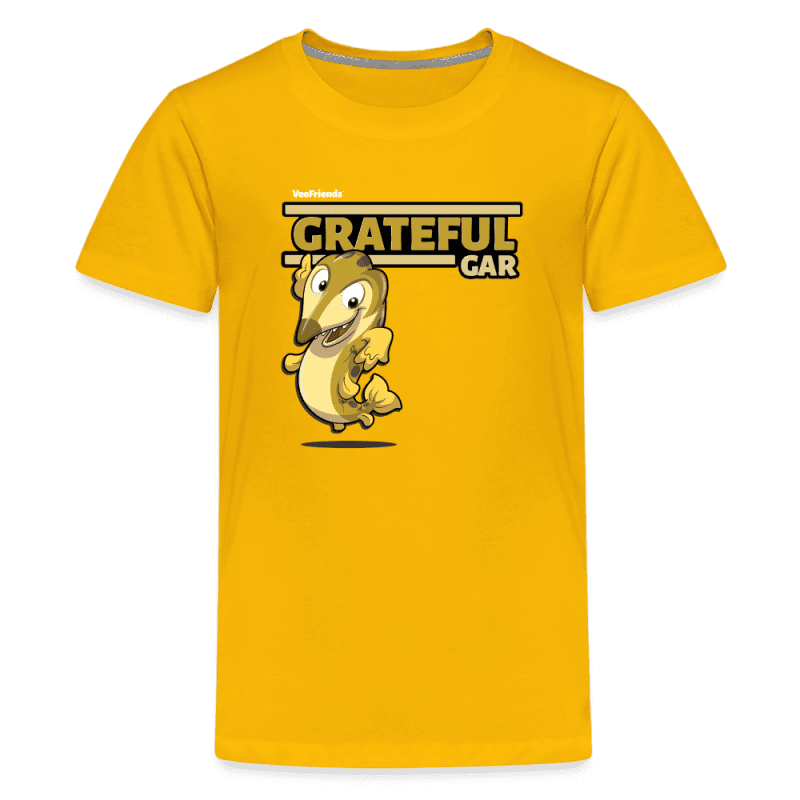 Grateful Gar Character Comfort Kids Tee - sun yellow