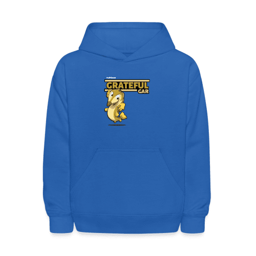 Grateful Gar Character Comfort Kids Hoodie - royal blue