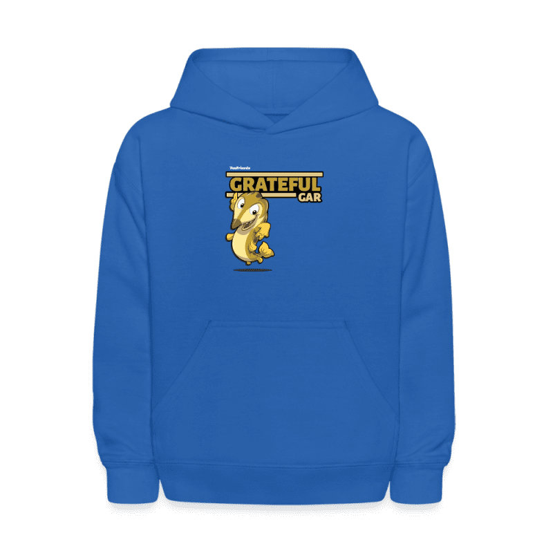 Grateful Gar Character Comfort Kids Hoodie - royal blue