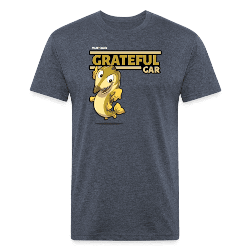 Grateful Gar Character Comfort Adult Tee - heather navy