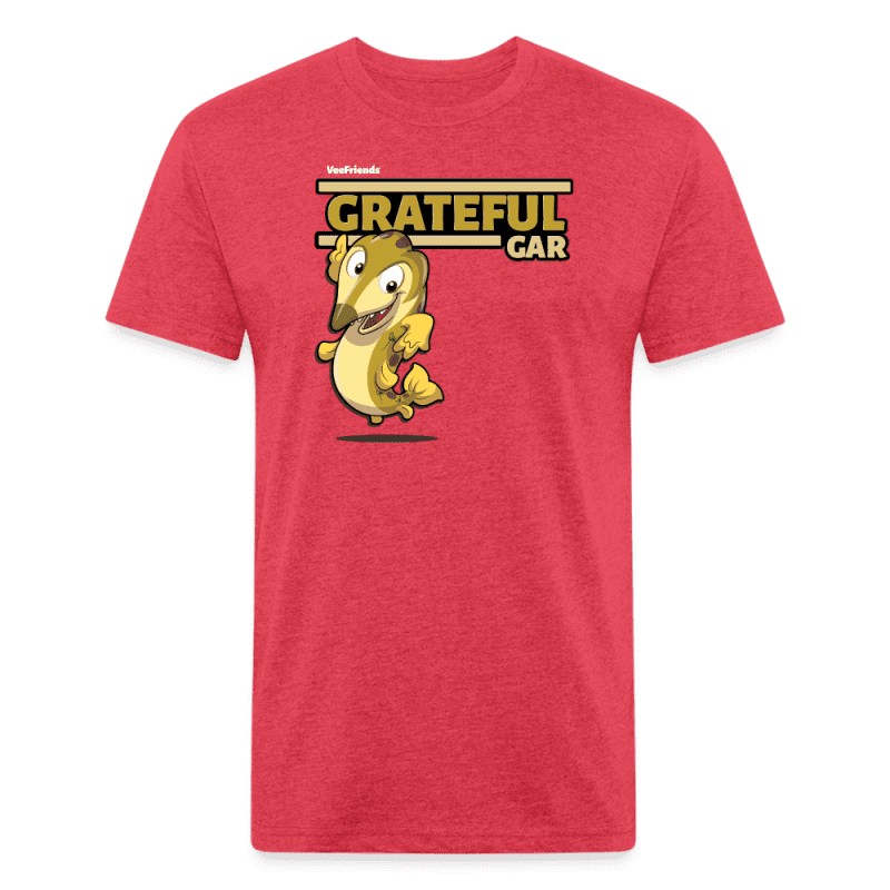 Grateful Gar Character Comfort Adult Tee - heather red