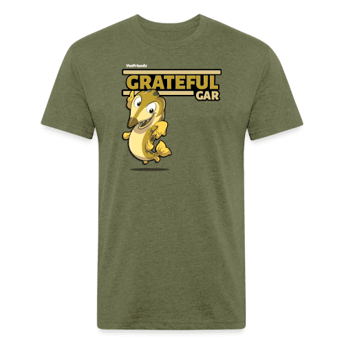 Grateful Gar Character Comfort Adult Tee - heather military green