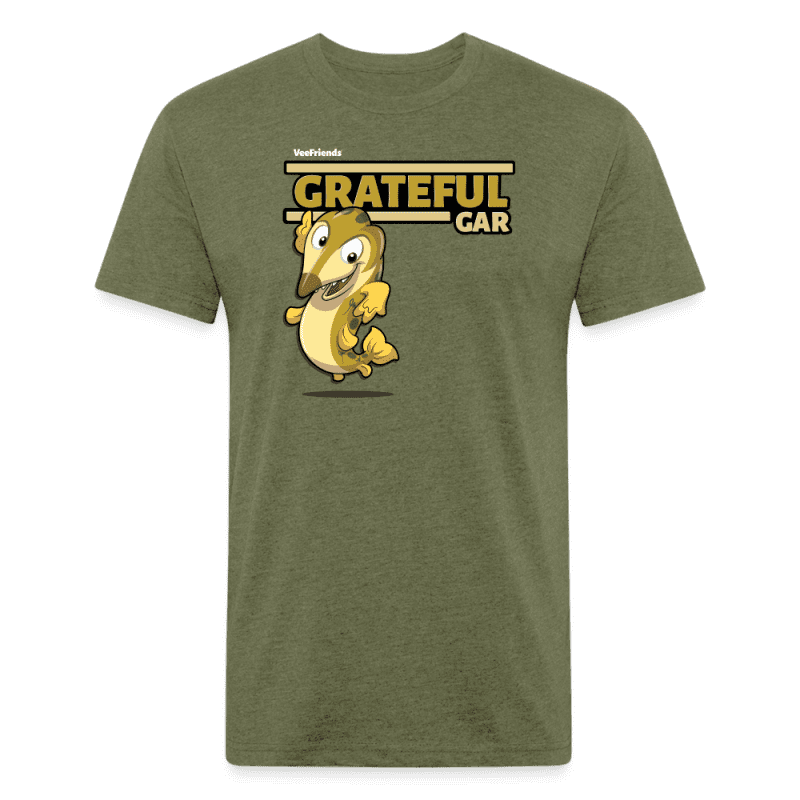 Grateful Gar Character Comfort Adult Tee - heather military green