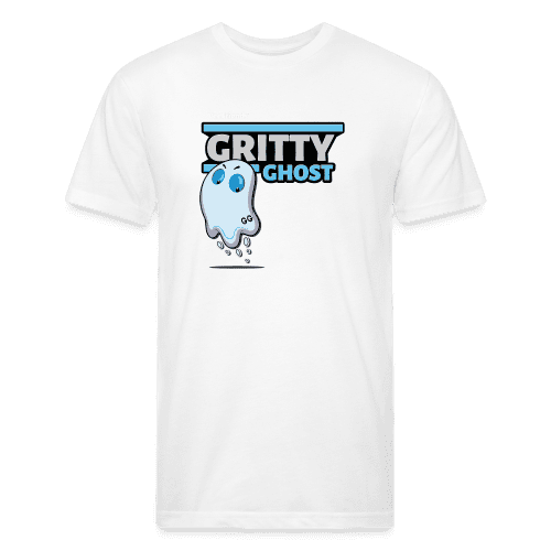 Gritty Ghost Character Comfort Adult Tee - white