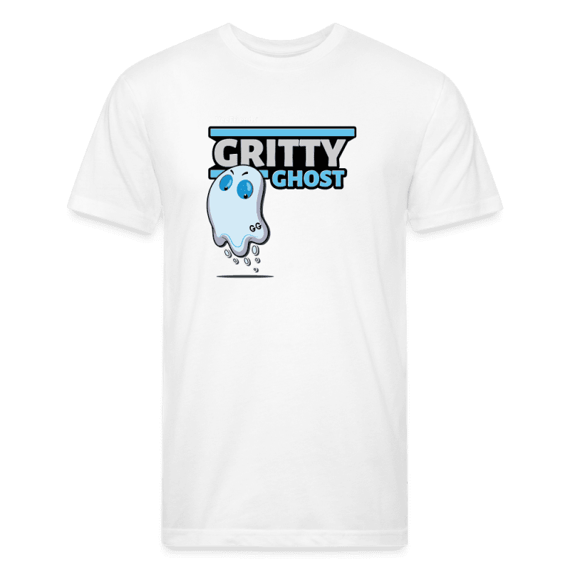 Gritty Ghost Character Comfort Adult Tee - white