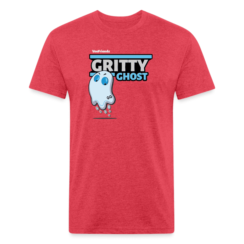 Gritty Ghost Character Comfort Adult Tee - heather red