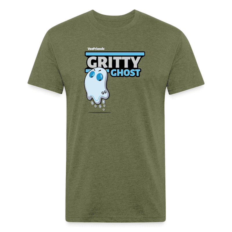 Gritty Ghost Character Comfort Adult Tee - heather military green