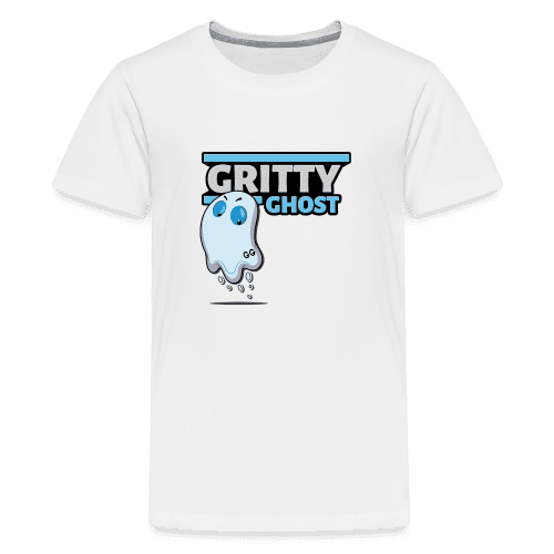 Gritty Ghost Character Comfort Kids Tee - white