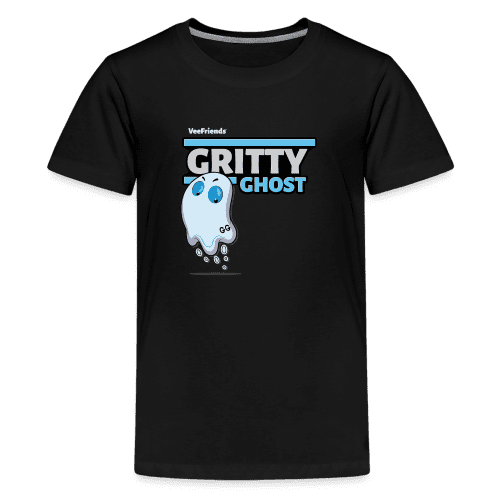 Gritty Ghost Character Comfort Kids Tee - black