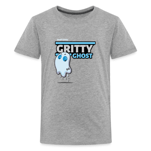 Gritty Ghost Character Comfort Kids Tee - heather gray