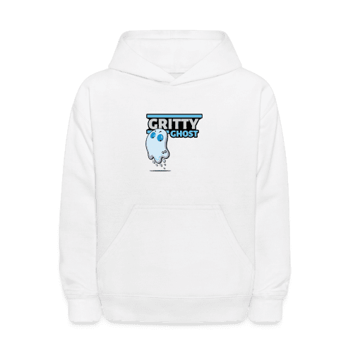 Gritty Ghost Character Comfort Kids Hoodie - white