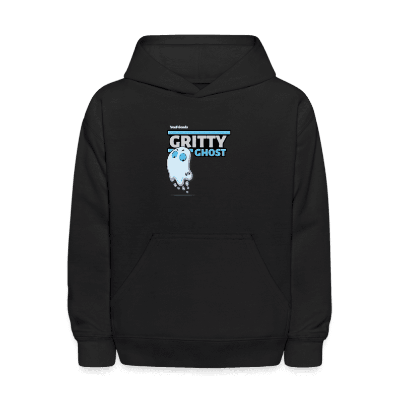 Gritty Ghost Character Comfort Kids Hoodie - black