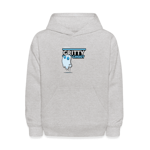 Gritty Ghost Character Comfort Kids Hoodie - heather gray