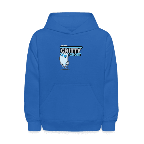 Gritty Ghost Character Comfort Kids Hoodie - royal blue