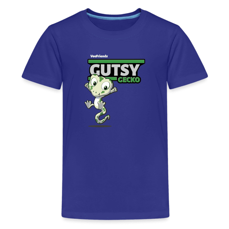 Gutsy Gecko Character Comfort Kids Tee - royal blue