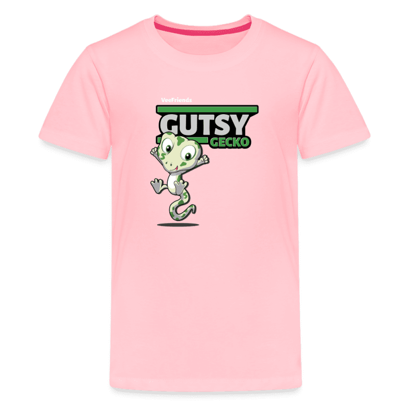 Gutsy Gecko Character Comfort Kids Tee - pink