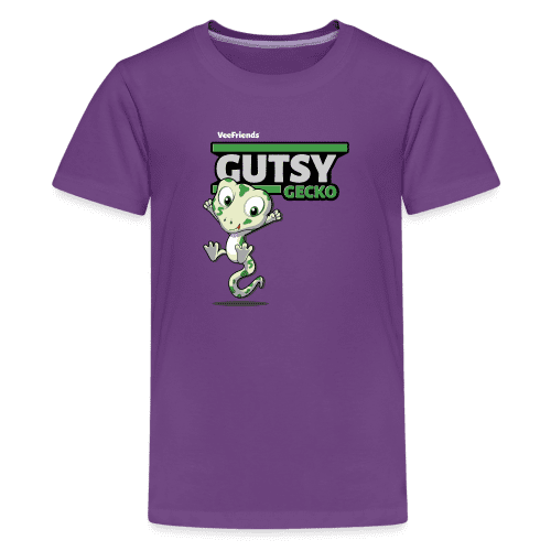 Gutsy Gecko Character Comfort Kids Tee - purple