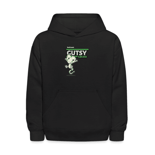 Gutsy Gecko Character Comfort Kids Hoodie - black