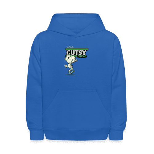 Gutsy Gecko Character Comfort Kids Hoodie - royal blue