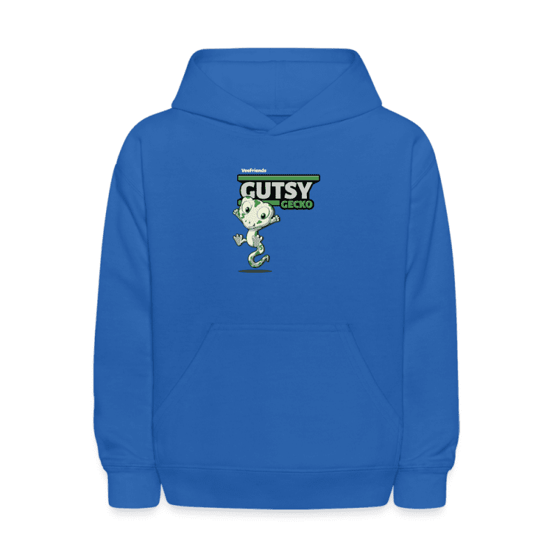 Gutsy Gecko Character Comfort Kids Hoodie - royal blue