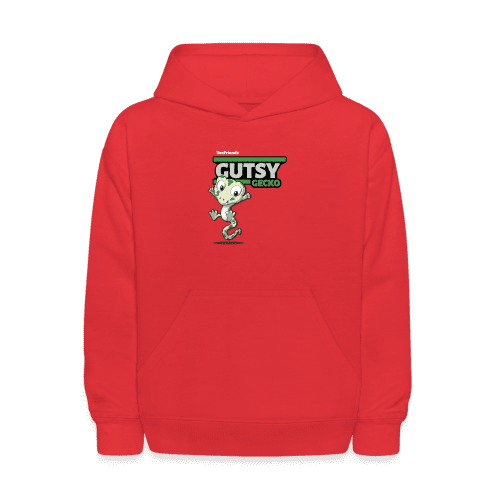 Gutsy Gecko Character Comfort Kids Hoodie - red