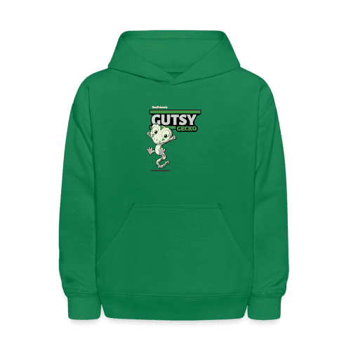 Gutsy Gecko Character Comfort Kids Hoodie - kelly green