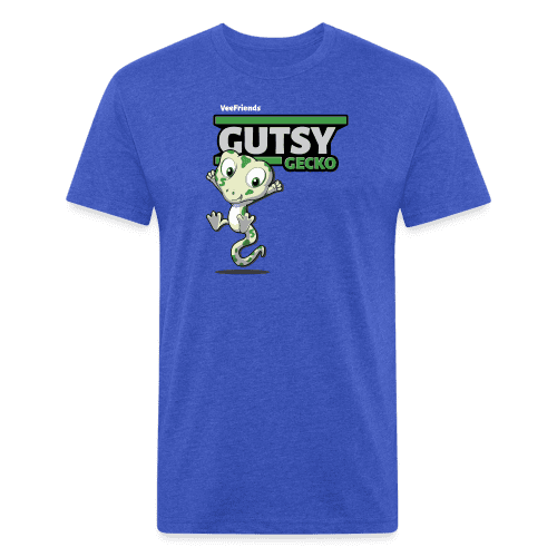 Gutsy Gecko Character Comfort Adult Tee - heather royal