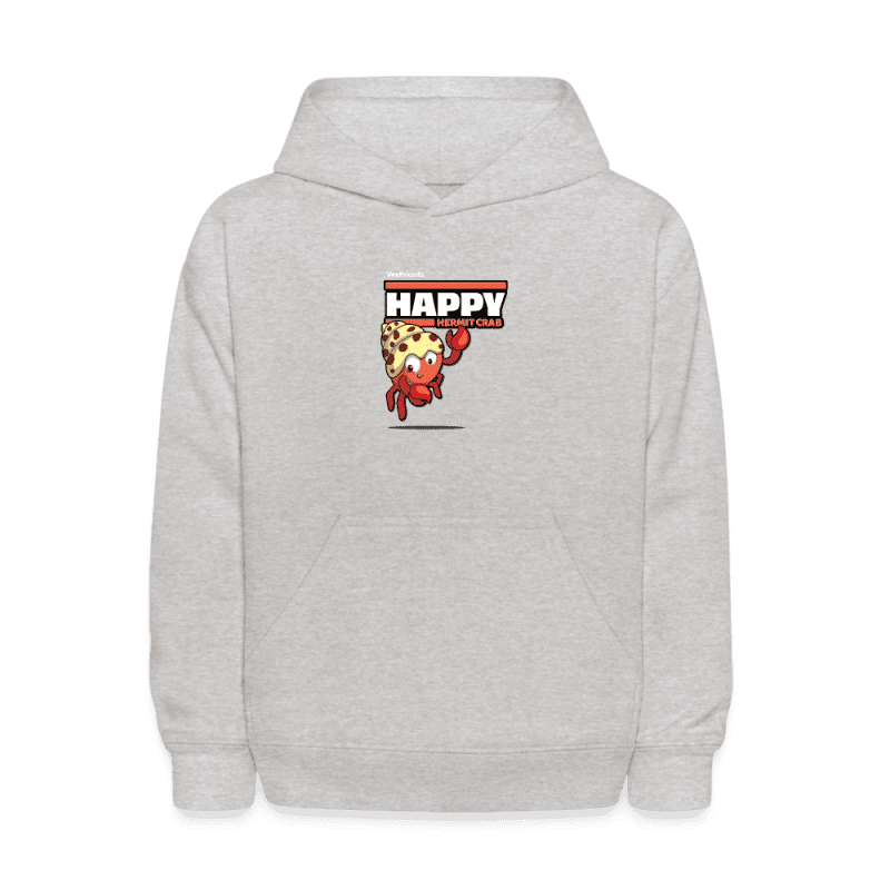 Happy Hermit Crab Character Comfort Kids Hoodie - heather gray