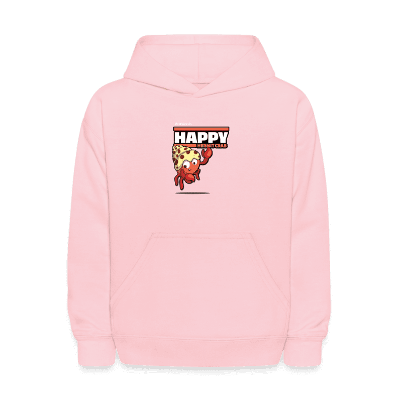 Happy Hermit Crab Character Comfort Kids Hoodie - pink