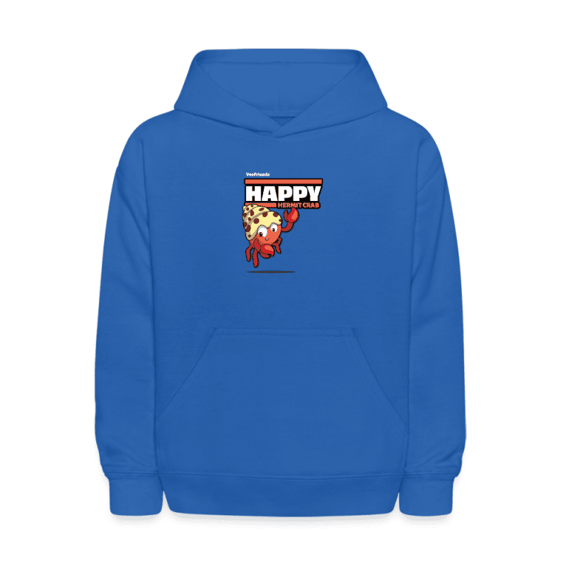 Happy Hermit Crab Character Comfort Kids Hoodie - royal blue