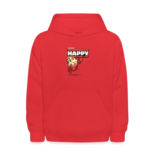 Happy Hermit Crab Character Comfort Kids Hoodie - red