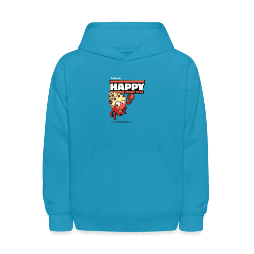 Happy Hermit Crab Character Comfort Kids Hoodie - turquoise