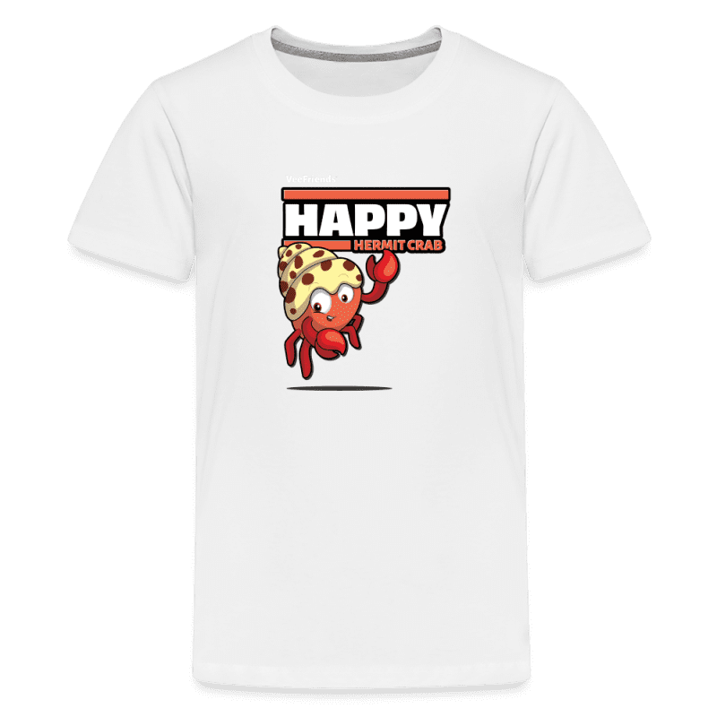 Happy Hermit Crab Character Comfort Kids Tee - white