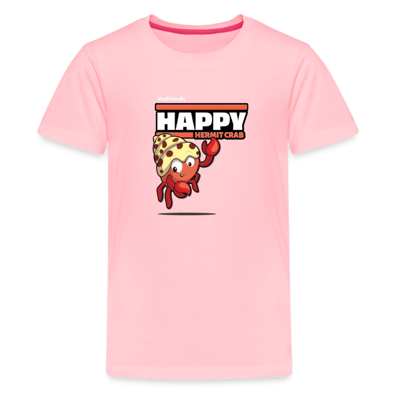 Happy Hermit Crab Character Comfort Kids Tee - pink