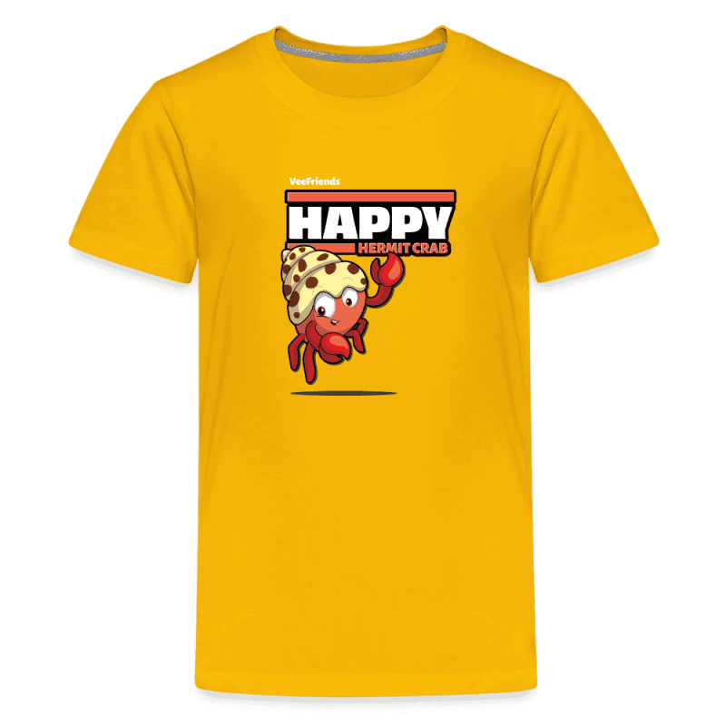 Happy Hermit Crab Character Comfort Kids Tee - sun yellow