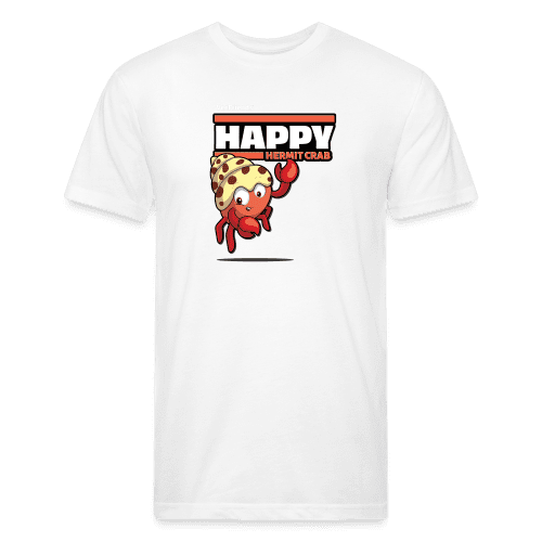 Happy Hermit Crab Character Comfort Adult Tee - white