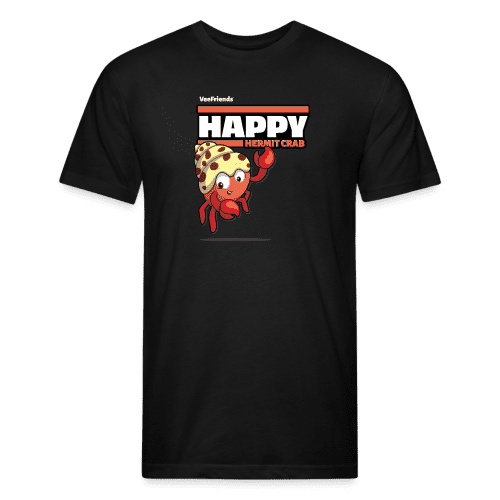 Happy Hermit Crab Character Comfort Adult Tee - black