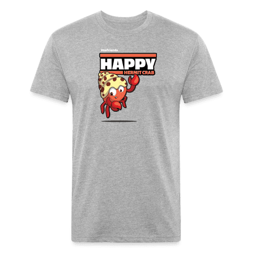 Happy Hermit Crab Character Comfort Adult Tee - heather gray