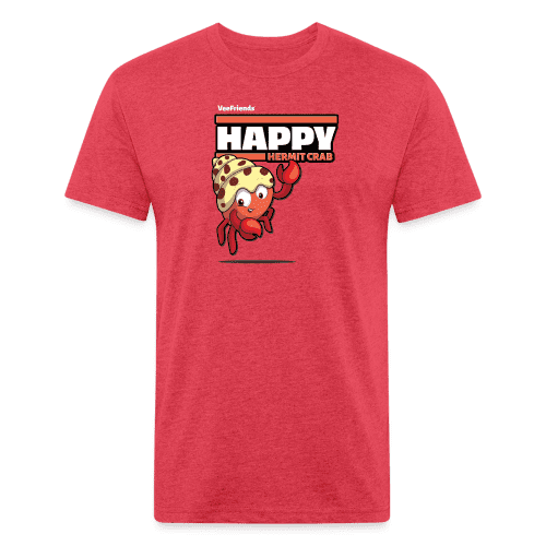 Happy Hermit Crab Character Comfort Adult Tee - heather red