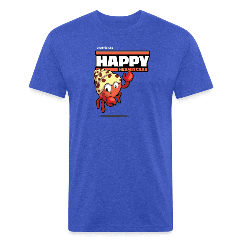 Happy Hermit Crab Character Comfort Adult Tee - heather royal