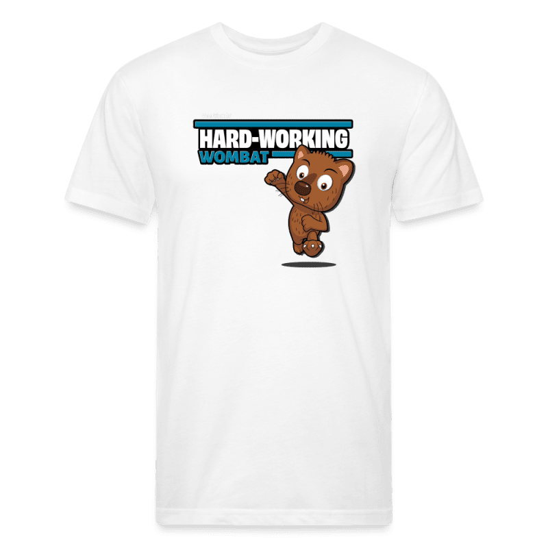 Hard-Working Wombat Character Comfort Adult Tee - white