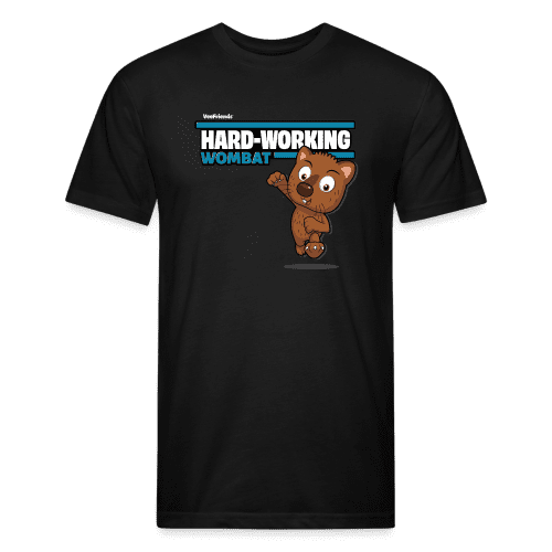 Hard-Working Wombat Character Comfort Adult Tee - black