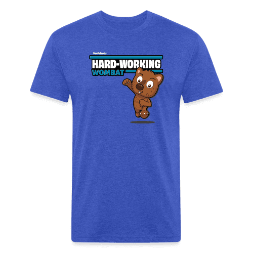 Hard-Working Wombat Character Comfort Adult Tee - heather royal