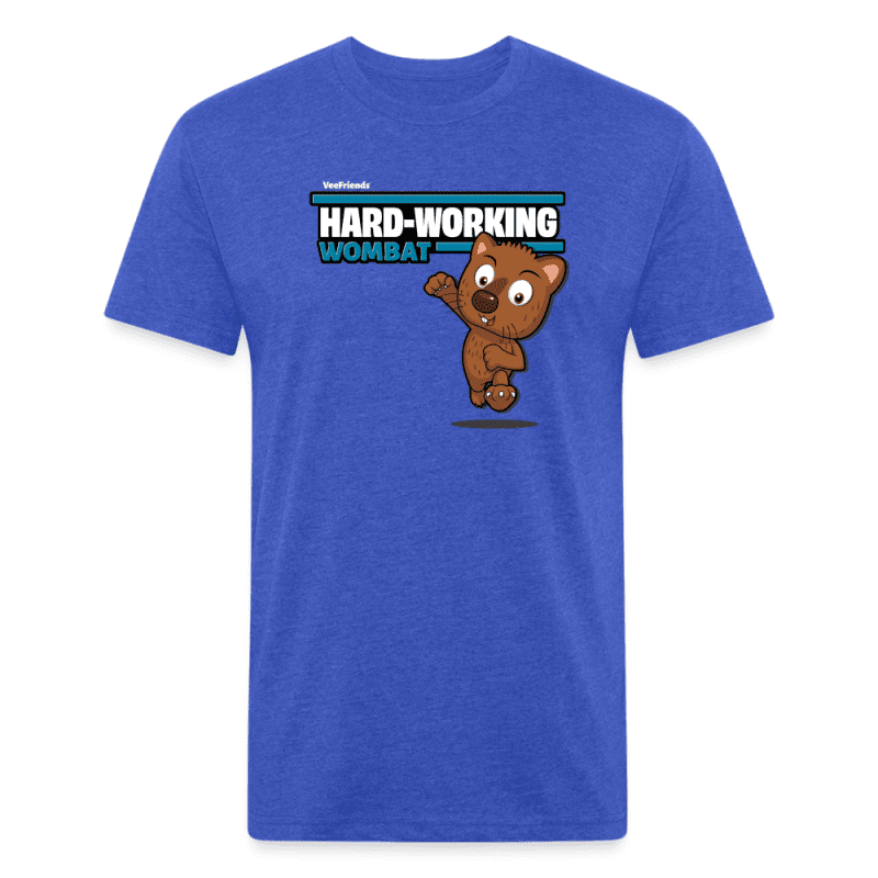 Hard-Working Wombat Character Comfort Adult Tee - heather royal