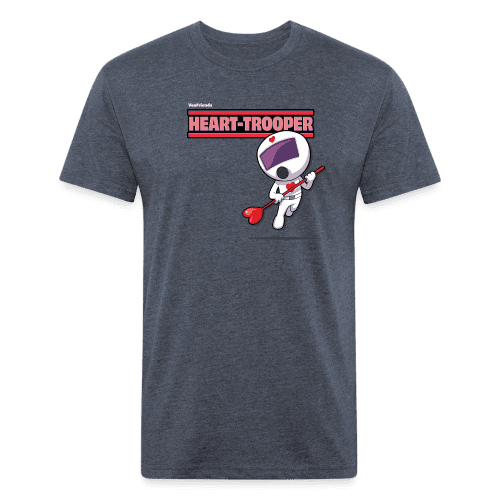 Heart-Trooper Character Comfort Adult Tee - heather navy