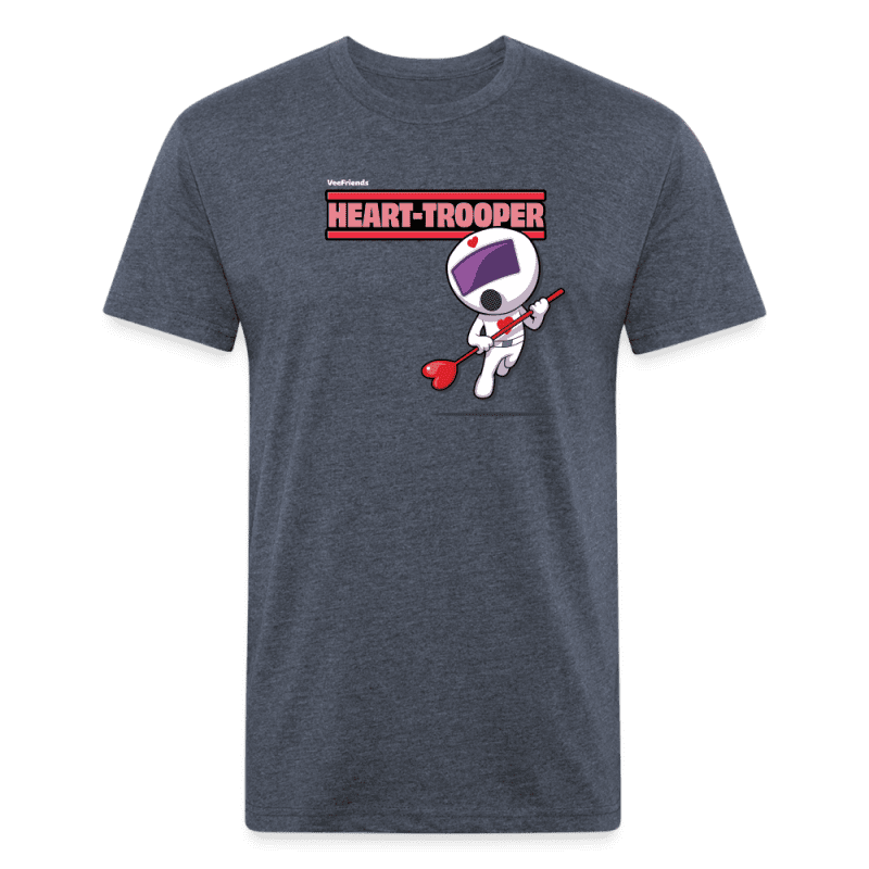 Heart-Trooper Character Comfort Adult Tee - heather navy