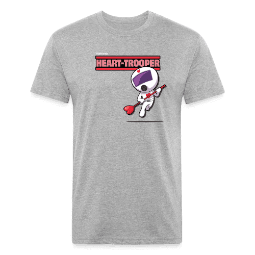 Heart-Trooper Character Comfort Adult Tee - heather gray