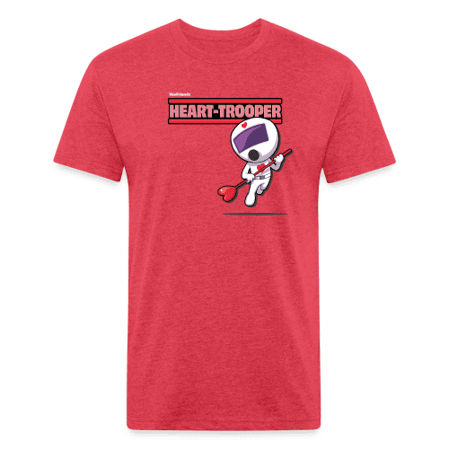 Heart-Trooper Character Comfort Adult Tee - heather red