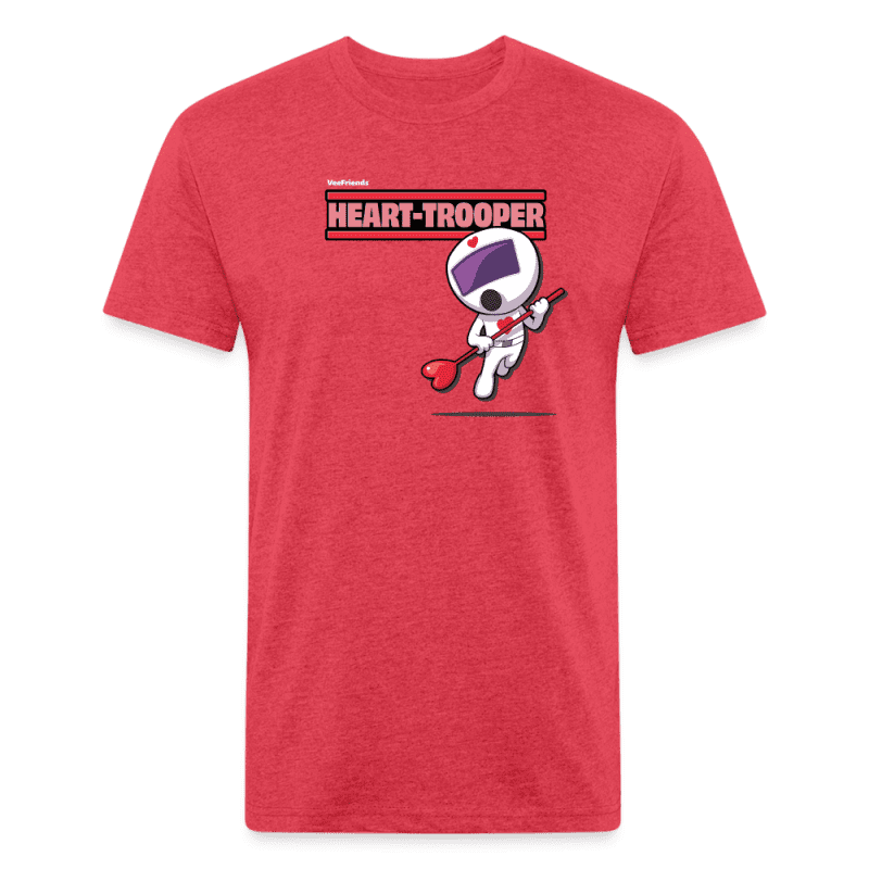 Heart-Trooper Character Comfort Adult Tee - heather red