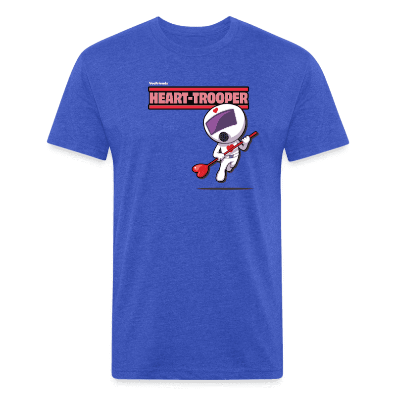 Heart-Trooper Character Comfort Adult Tee - heather royal